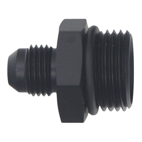 DeatschWerks 10AN ORB Male to 6AN Male Flare Adapter (Incl O-Ring) - Anodized Matte Black - 6-02-0407-B