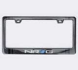 NRG Carbon License Plate Frame/ Fiber Poly Dip Finish Wet w/ NRG Logo - CARB-P200NRG