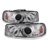 Spyder GMC Sierra 1500/2500/3500 99-06 Projector Headlights LED Halo LED Chrome PRO-YD-CDE00-HL-C - 5009364