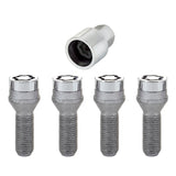 McGard Wheel Lock Bolt Set - 4pk. (Cone Seat) M14X1.5 / 17mm Hex / 31.0mm Shank Length - Chrome - 27205