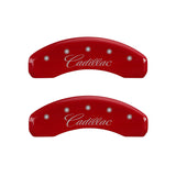 MGP 4 Caliper Covers Engraved Front & Rear Cursive/Cadillac Yellow finish black ch - 35011SCADYL