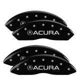 MGP 4 Caliper Covers Engraved Front & Rear Acura Black finish silver ch - 39015SACUBK