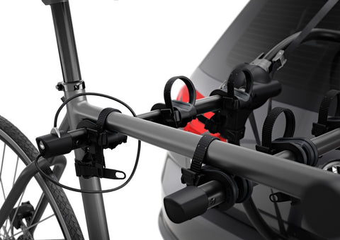 Thule Gateway Pro 3 Hanging-Style Trunk Bike Rack w/Anti-Sway Cages (Up to 3 Bikes) - Black - 900700