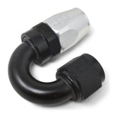 Russell Performance -8 AN Black/Silver 180 Degree Tight Radius Full Flow Swivel Hose End - 613513