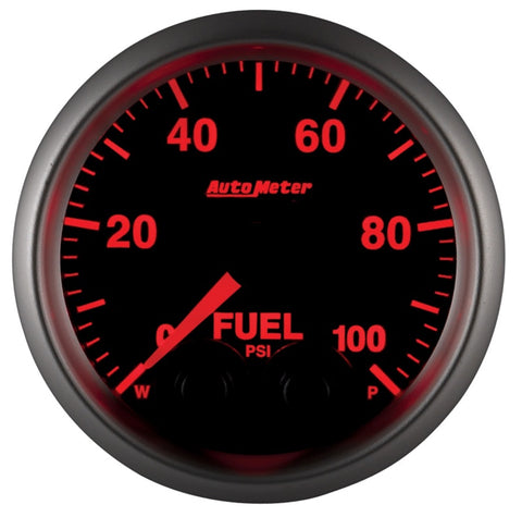 Autometer Elite 52mm 0-100 PSI Fuel Pressure Peak & Warn w/ Electronic Control Gauge - 5671