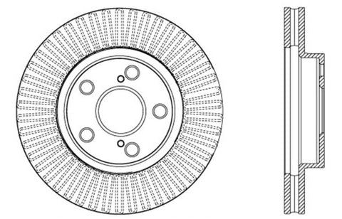 StopTech Sport Cross Drilled Brake Rotor - Front Left - 128.44172L