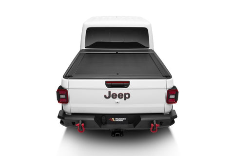 Rugged Ridge 20-22 Jeep Gladiator w/o Trail Rail Sys Armis Tonneau Cover w/Max Track - Tex. Blk - 13550.36