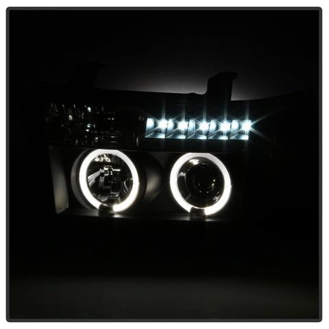 Spyder Toyota Tundra 07-133 Projector Headlights LED Halo LED Blk PRO-YD-TTU07-HL-BK - 5012029