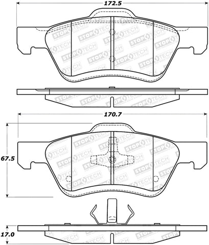 StopTech Street Brake Pads - 308.10473