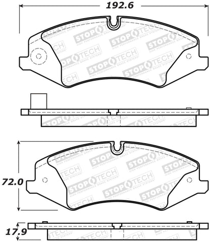 StopTech Street Brake Pads - Rear - 308.14790