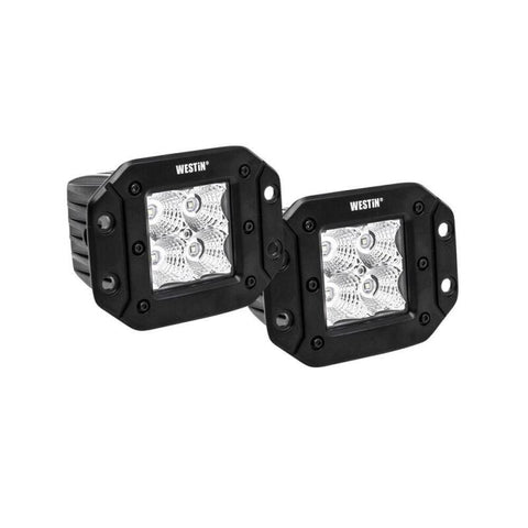 Westin FM4Q 3W Osram w/mounting hardware and pigtail connectors (set of 2) - Black - 09-1218FM4