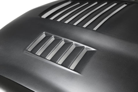 Anderson Composites 15-19 Ford Mustang Shelby GT350 Type-CR Double Sided Carbon Fiber Hood - AC-HD15FDMU350-CR-DRY