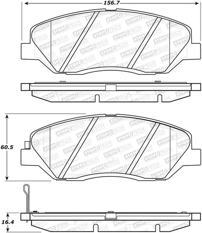 StopTech Street Brake Pads - 308.12020