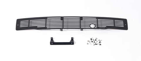 Putco 15-17 Ford F-150 - Stainless Steel Black Bar Design w/ Heater Plug Bumper Grille Inserts - 87160FP