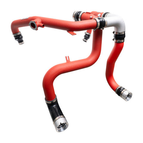 Injen 21-23 Ford Bronco 2.7L V6 (TT) EcoBoost SES Intercooler Pipes - Wrinkle Red - SES9301ICPWR