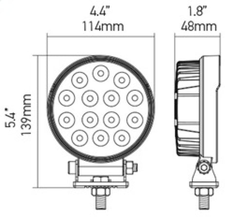 Hella ValueFit Work Light 5RD 2.0 LED MV CR LT - 357105002