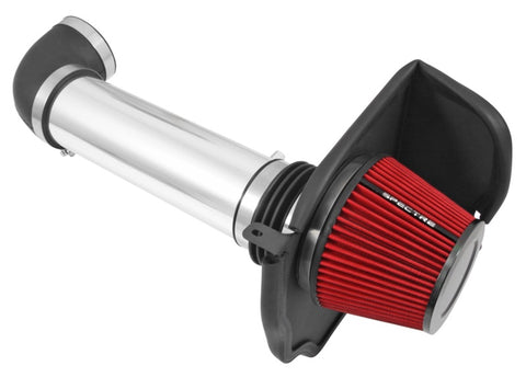 Spectre 11-17 Dodge Challenger/Charger 5.7L V8 Air Intake Kit - Polished w/Red Filter - 9036