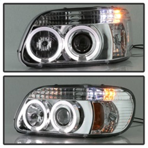 Spyder Ford Explorer 95-01 1PC Projector Headlights LED Halo Chrm PRO-YD-FEXP95-HL-1PC-C - 5010148