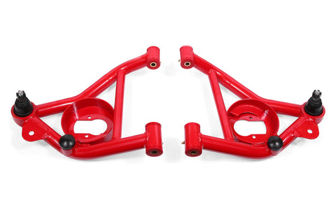 BMR 82-82 3rd Gen F-Body Non-Adj. Lower A-Arms w/ Spring Pocket (Polyurethane) - Red - AA008R