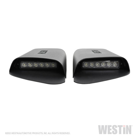 Westin 18-20 Jeep Wrangler JL 2dr LED Hood Scoops - Textured Black - 62-41115