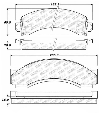 StopTech Street Select Brake Pads w/Hardware - Front/Rear - 305.05430