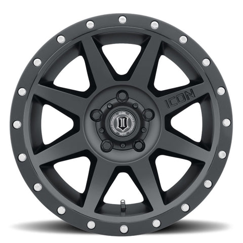 ICON Rebound 17x8.5 5x4.5 0mm Offset 4.75in BS 71.5mm Bore Satin Black Wheel - 1817856547SB