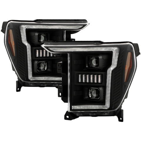 Spyder Signature 20-21 Ford F150(Halogen Model) Proj. Headlights - Black(PRO-YD-FF15021HALSI-SEQ-BK) - 5088710