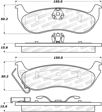 StopTech Street Brake Pads - 308.09320