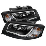 Spyder Audi A6 02-04 Projector Headlights Halogen ModelLight Tube DRL Blk PRO-YD-ADA601-LTDRL-BK - 5071873