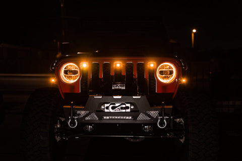 DV8 Offroad 2018+ Jeep JL Grill Amber Marker Lights - GRJL-02