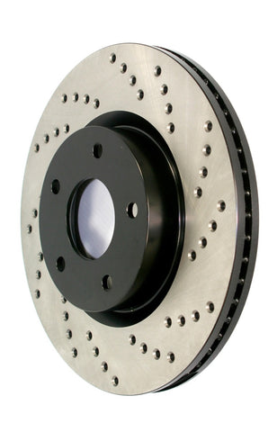 StopTech 06-08 Civic GX / 02-04 CR-V / 98-02 Honda Accord V6 / 03-07 Accord 4 cyl/V6 MT Drilled Lef - 128.40036L