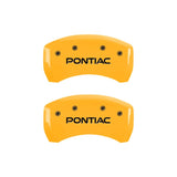 MGP 4 Caliper Covers Engraved Front & Rear Pontiac Yellow Finish Black Char 2001 Pontiac Firebird - 18028SPOPYL