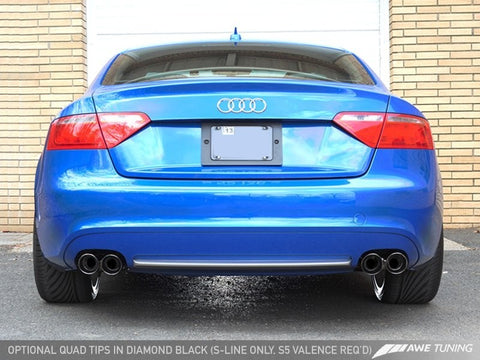 AWE Tuning Audi B8 A5 2.0T Touring Edition Exhaust - Quad Outlet Diamond Black Tips - 3015-43024