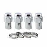 McGard Hex Lug Nut (Reg. Shank - .746in.) M12X1.5 / 13/16 Hex / 1.65in. Length (4-Pack) - Chrome - 61002