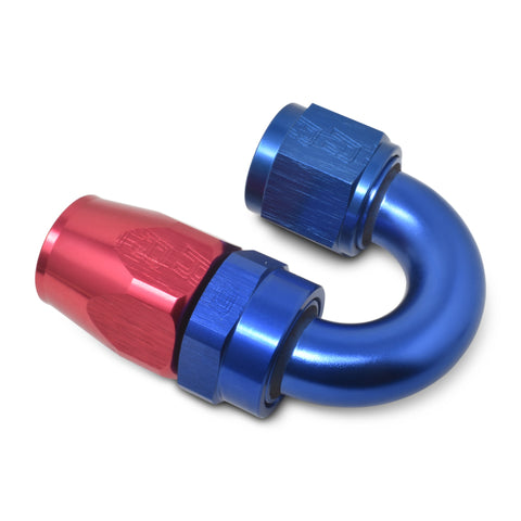 Russell Performance -12 AN Red/Blue 180 Degree Full Flow Swivel Hose End (With 1-1/8in Radius) - 613530