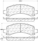 StopTech Sport Brake Pads w/Shims and Hardware - Front - 309.09741