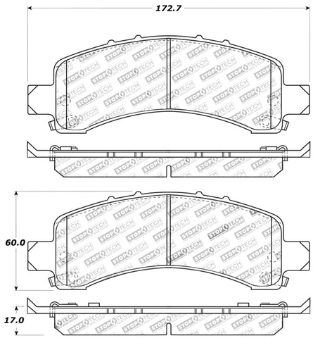 StopTech Sport Brake Pads w/Shims and Hardware - Front - 309.09741