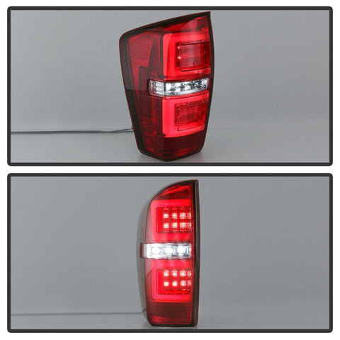 Spyder 16-17 Toyota Tacoma LED Tail Lights - Red Clear (ALT-YD-TT16-LED-RC) - 5085757