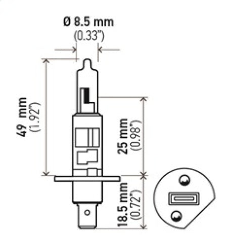 Hella Optilux H1 12V/55W XY Yellow Bulb - H71070642