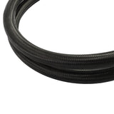 Mishimoto 15Ft Stainless Steel Braided Hose w/ -12AN Fittings - Black - MMSBH-12180-CB