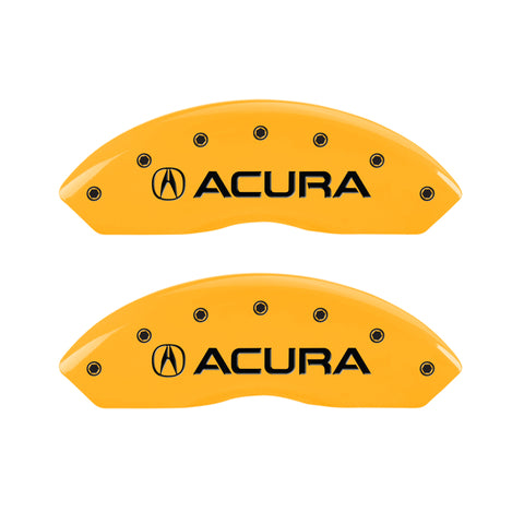 MGP 4 Caliper Covers Engraved Front & Rear Acura Yellow Finish Black Char 1999 Acura RL - 39015SACUYL