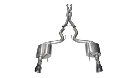 Corsa 15-17 Ford Mustang GT Coupe 5.0L 3in Xtreme Cat-Back Exhaust Dual Rear Exit w/ Gun Metal Tips - 14328GNM