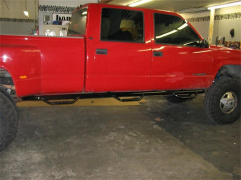 N-Fab Nerf Step 92-00 Chevy-GMC 2500/3500 Crew Cab 8ft Bed - Gloss Black - Bed Access - 3in - C92115CC-6