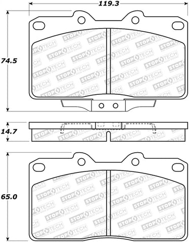 StopTech Street Brake Pads - Front - 308.05310