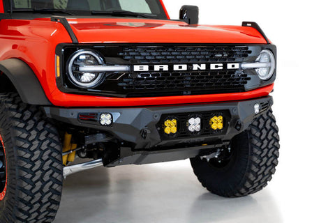 Addictive Desert Designs 21-22 Ford Bronco Bomber Front Bumper (w/ 3 Baja Designs LP4 Mounts) - F230194120103