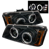 Spyder Chevy Silverado 1500 03-06 Projector LED Halo LED Amber Reflctr Blk PRO-YD-CS03-AM-BK - 5009456