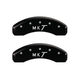 MGP 4 Caliper Covers Engraved Front Lincoln Engraved Rear MKT Black finish silver ch - 36015SLMTBK