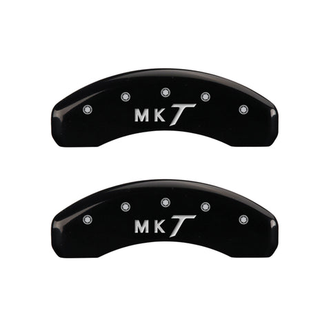 MGP 4 Caliper Covers Engraved Front Lincoln Engraved Rear MKT Black finish silver ch - 36015SLMTBK