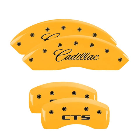 MGP 4 Caliper Covers Engraved Front Cadillac Rear CTS Yellow Finish Black Char 2004 Cadillac CTS - 35010SCTSYL