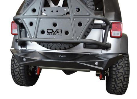 DV8 Offroad 07-18 Jeep Wrangler JK Rear Bumper w/ Lights Works w/ TC-6 Full Length - RBSTTB-14